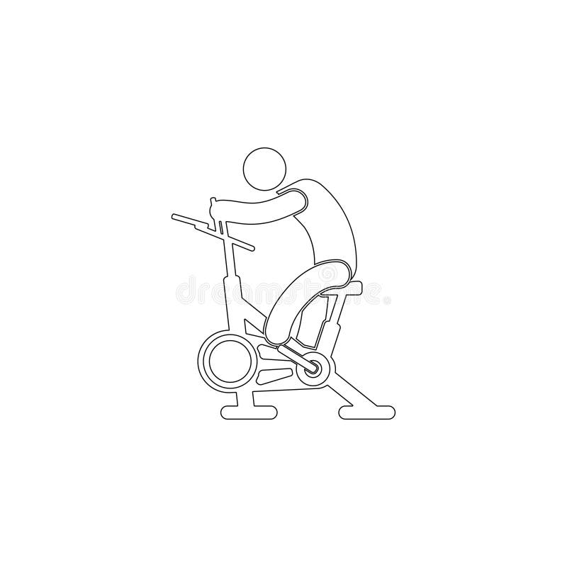 Stationary bike. flat icon stock illustration. Illustration of ...