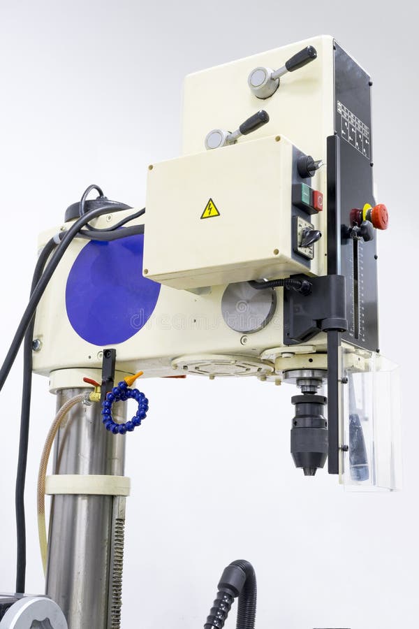 Stationary Drilling Machine in the Stock Photo Image of