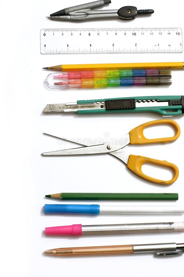 Assortment of stationery stock photo. Image of variety 20623710