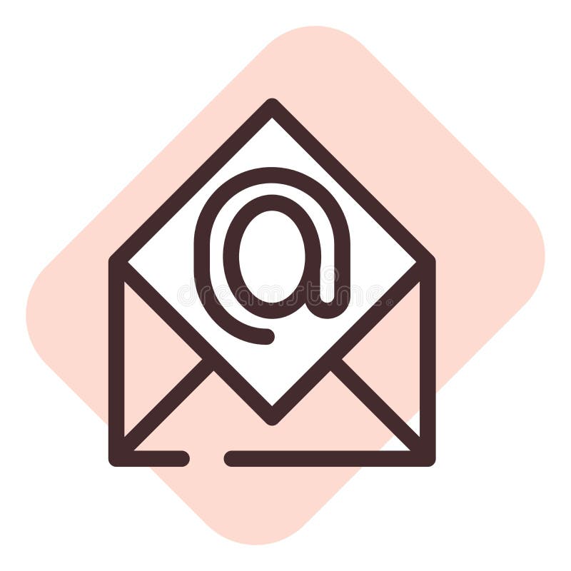 Stationery email, icon stock vector. Illustration of paper 259394479