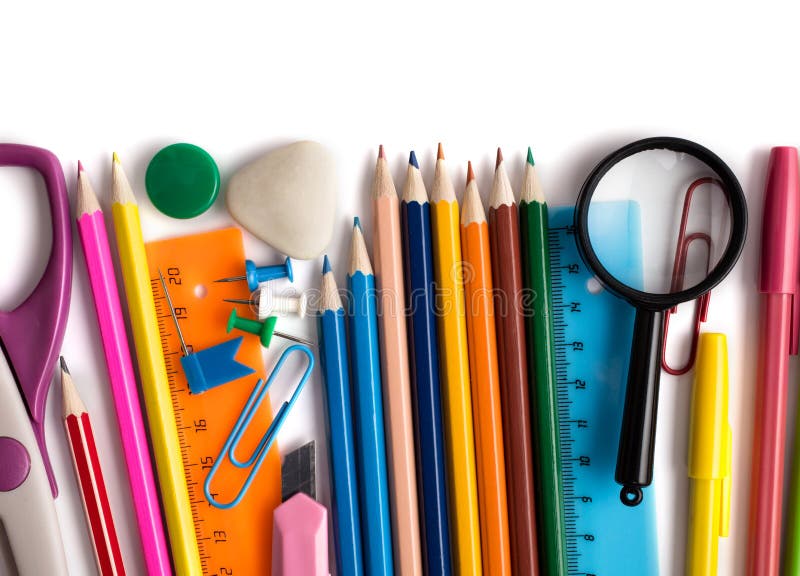 Stationery stock photo. Image of object, elementary, adhesive 32725636