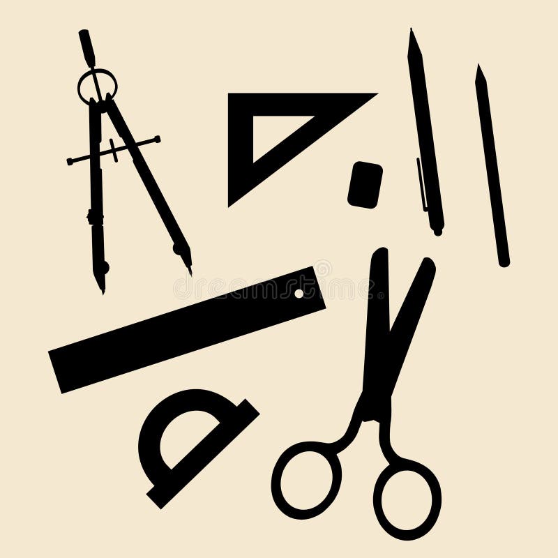 Stationery for office and school vector illustration Stationery for office and school vector illustration