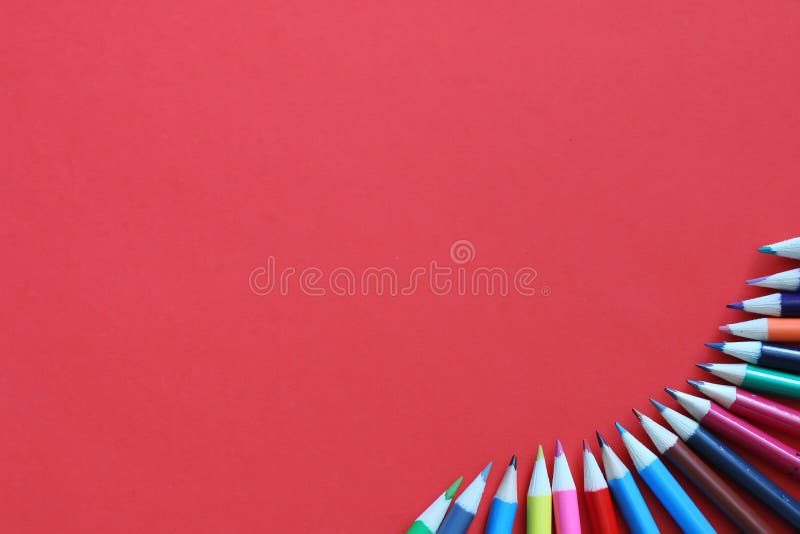 Stationery red background stock image. Image of notebook 90719243