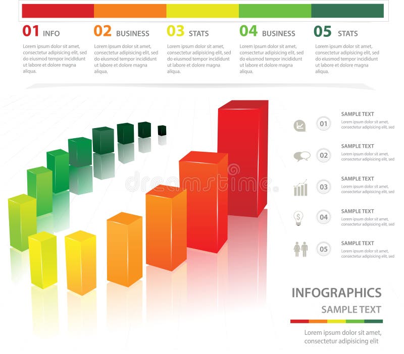 Statistic charts royalty free illustration