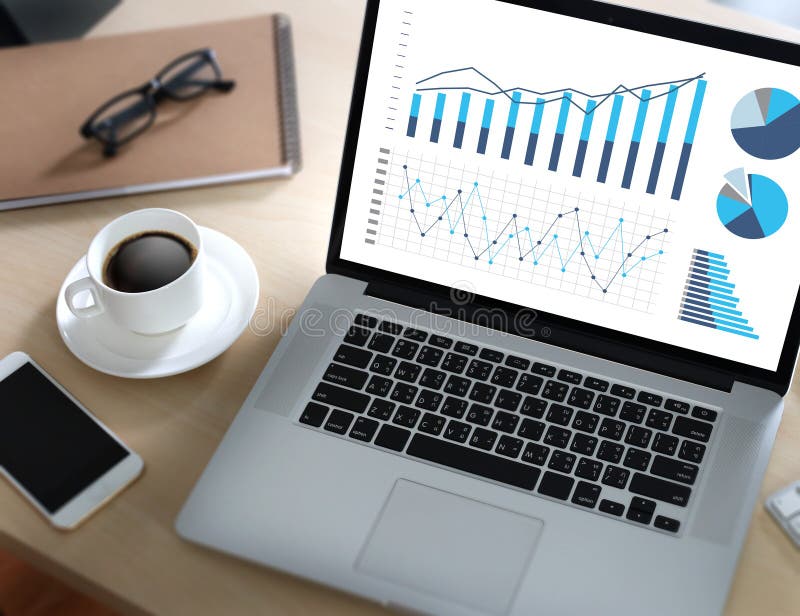 Statistics Analysis Business Data Diagram Growth Increase Market royalty free stock photos
