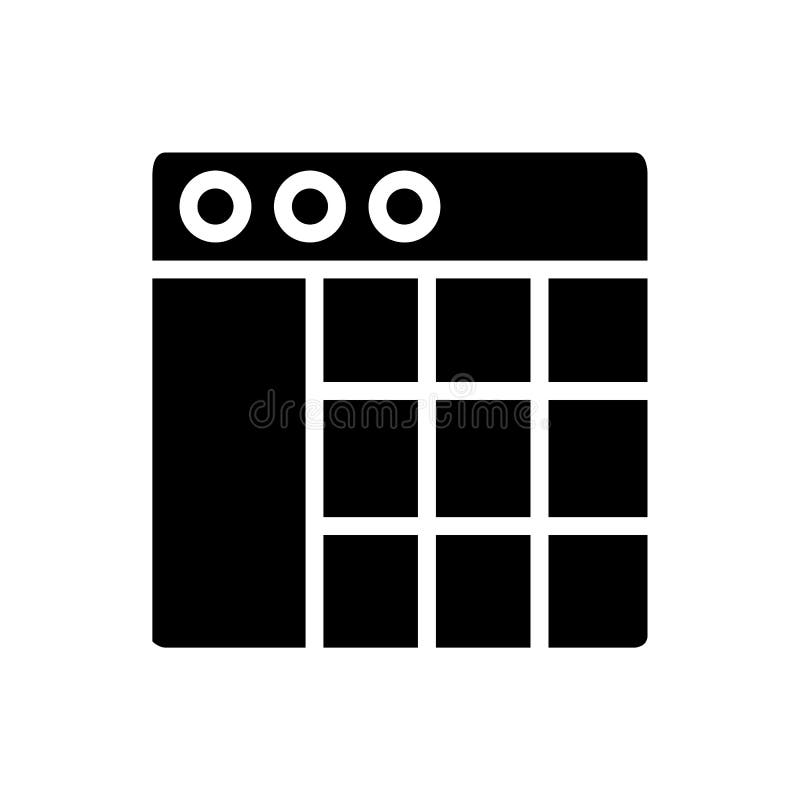 Statistik zum Data Mining schwarzes Symbol stock abbildung