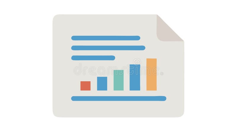 Statistisches Berichtsdokument mit Grafik- und Grafik-Vektordesign Generative AI lizenzfreie abbildung
