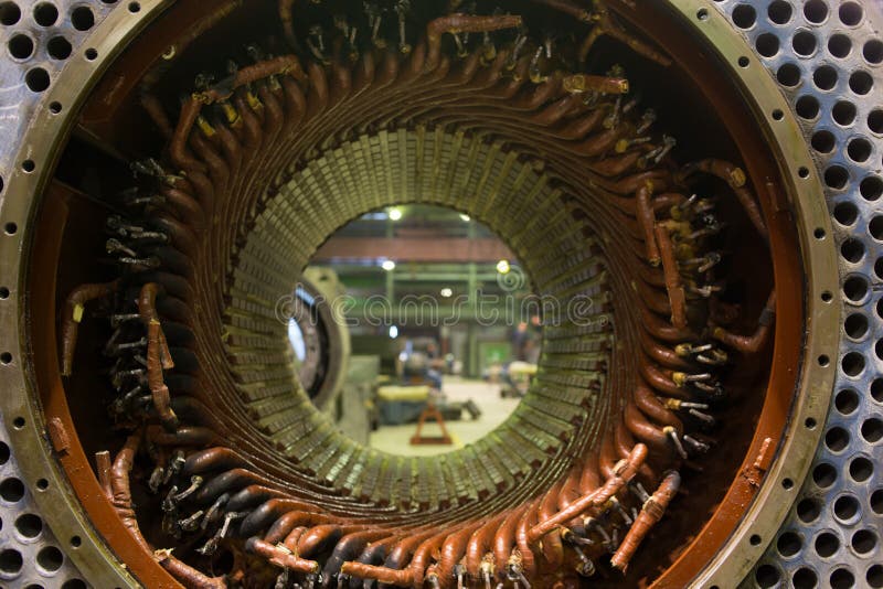 Stator of a Big Electric Motor Stock Photo Image of factory, energy