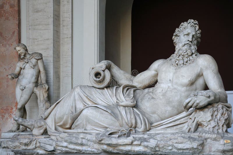 Statua del Dio del Fiume Arno fotografia stock