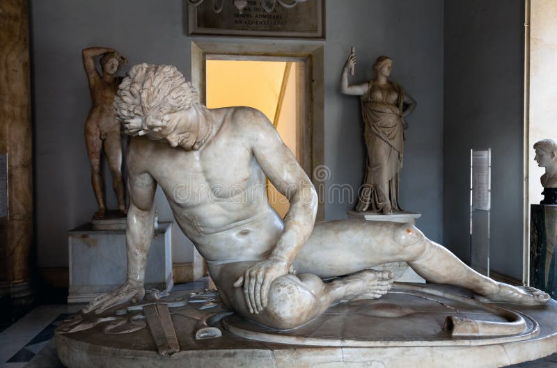 Statua del Gaul di morte immagini stock libere da diritti