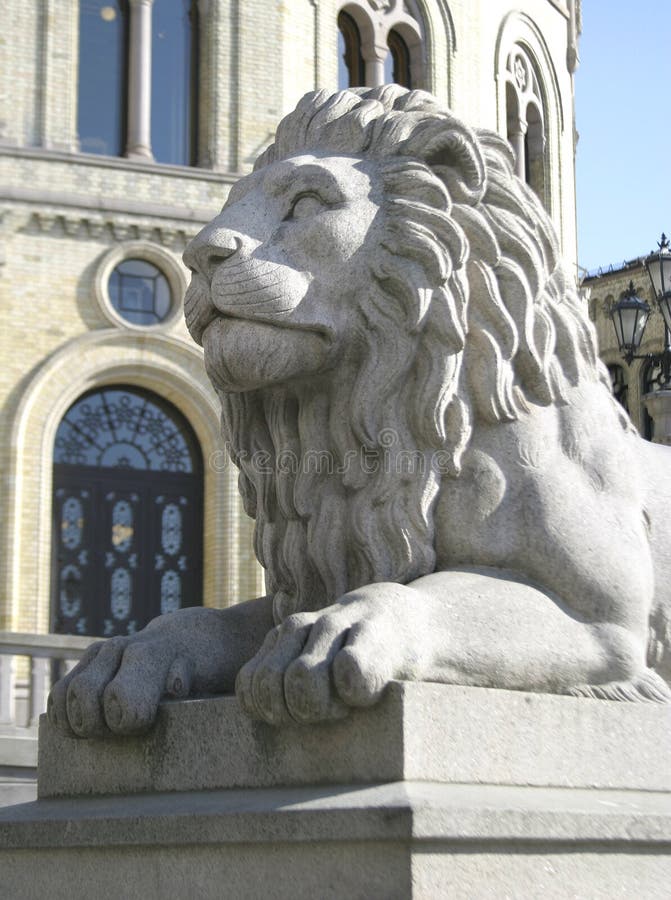 Statua del leone fotografia stock