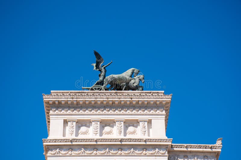 Bronze statue of the Goddess Victoria, Rome, Italy. Bronze statue of the Goddess Victoria, Rome, Italy