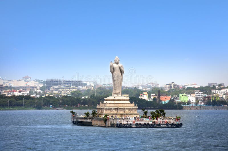 Statua di Buddha a Haidarabad immagini stock