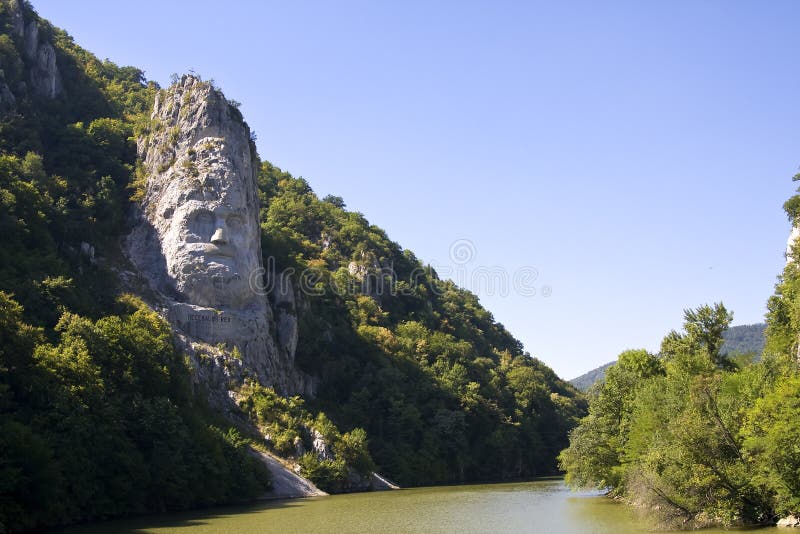 Statua di Decebalus fotografia stock libera da diritti