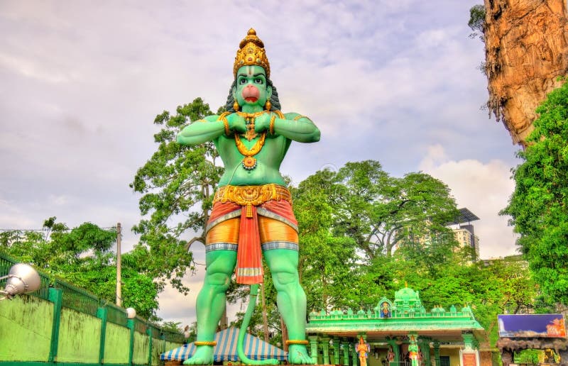 Statua Hanuman, Hinduski bóg przy Ramayana jamą, Batu Zawala się, Kuala Lumpur obraz royalty free Statua Hanuman, Hinduski bóg przy Ramayana jamą, Batu Zawala się, Kuala Lumpur obraz royalty free