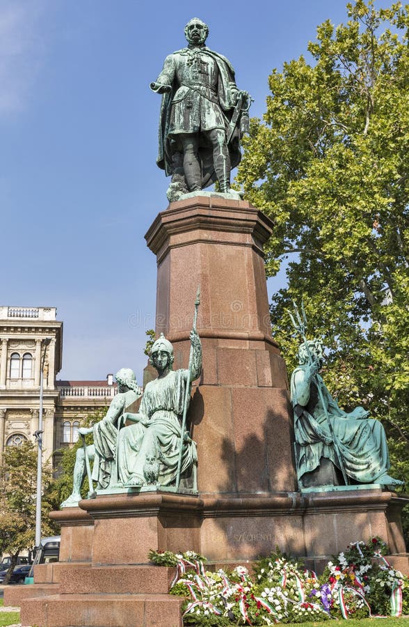 Statua Istvan Szechenyi w Budapest, Węgry fotografia royalty free Statua Istvan Szechenyi w Budapest, Węgry fotografia royalty free