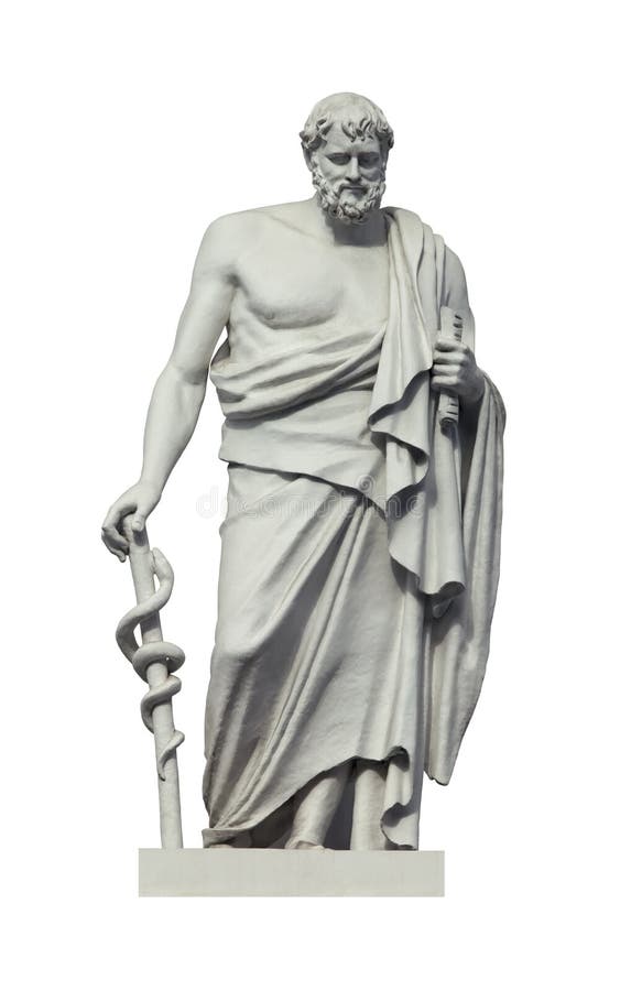 Statua starożytny grek phisician Hippocrates