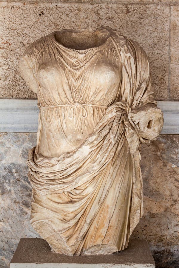 Statue in Ancient Agora Athens royalty free stock image