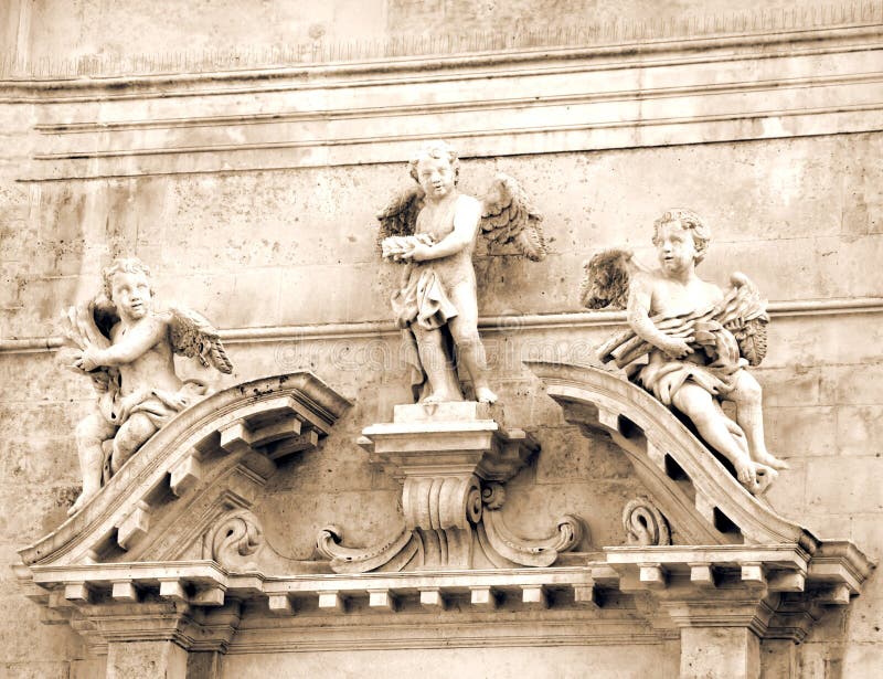 Statue of the angel church of St Blaise