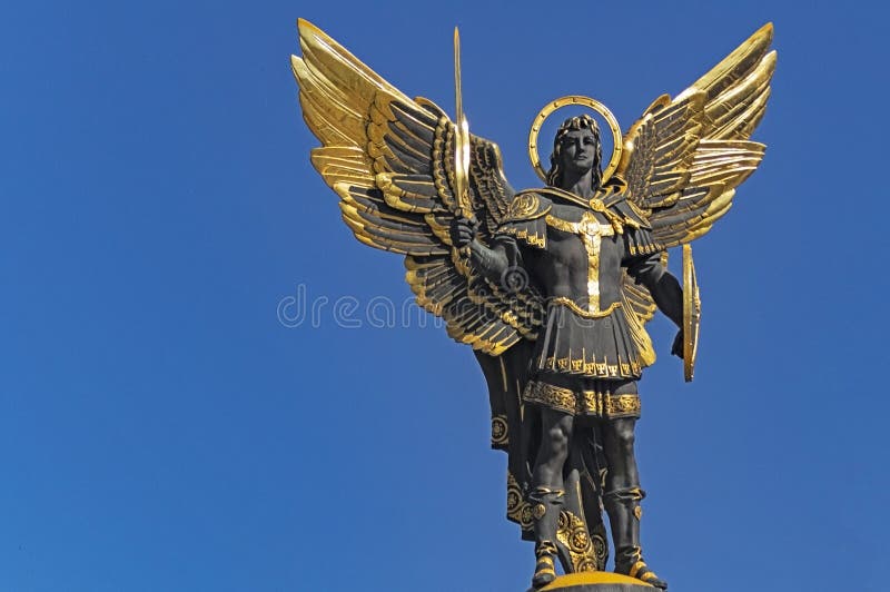 statue archangel michael ukraine kiev.