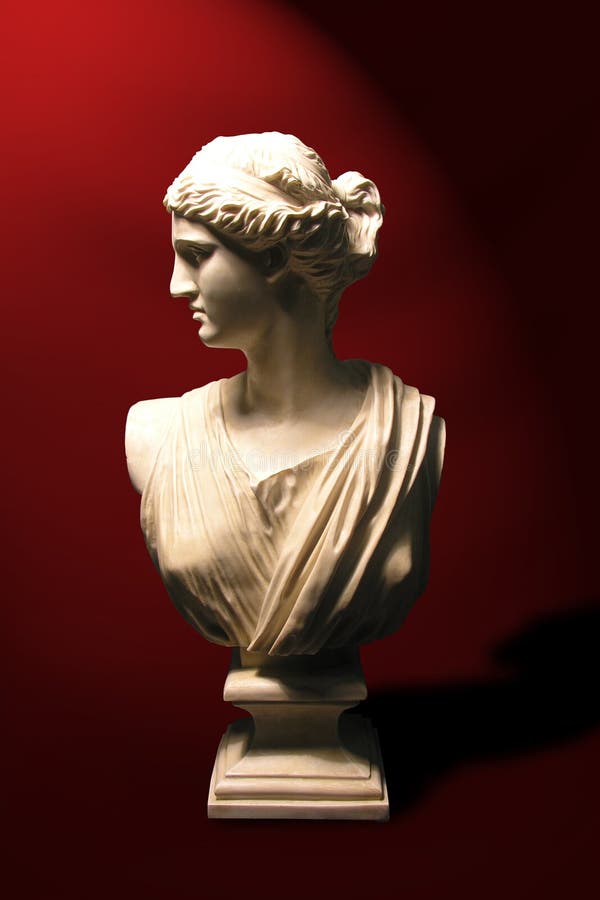 Statue Bust of a Roman Goddess stock photos Statue Bust of a Roman Goddess stock photos