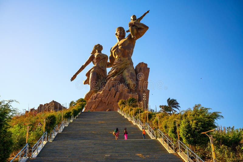 Statue Called Monument of the African Renaissance Located in Dakar, Senegal Editorial Photo