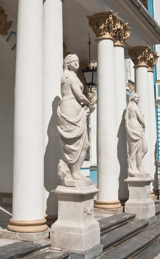 The statue of the Catherine Palace. St. Petersbu