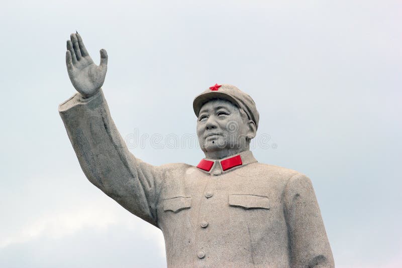 A Statue of China's former Chairman Mao Zedong in the city of Kashgar, China