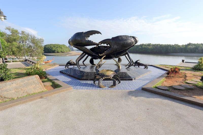 Statue of crabs stock photography