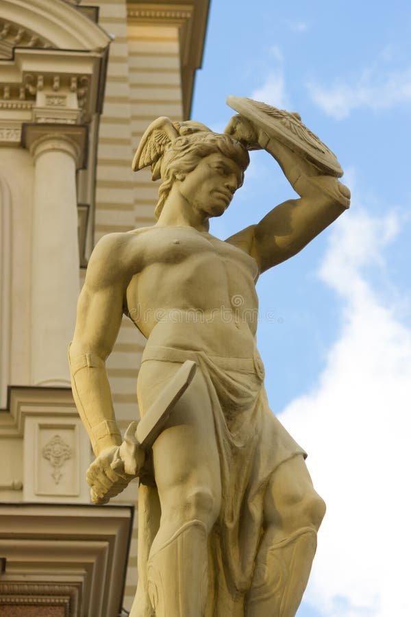 Statue d'un guerrier romain photo libre de droits Statue d'un guerrier romain photo libre de droits