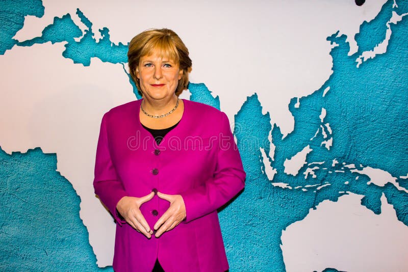 Statue de cire d'Angela Merkel, Museum de Madame Tussaud's, Amsterdam photographie stock Statue de cire d'Angela Merkel, Museum de Madame Tussaud's, Amsterdam photographie stock