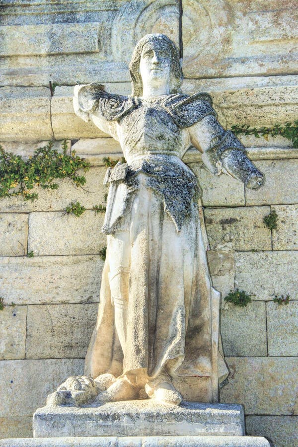 Statue De Jeanne D'Arc Dans L'abbaye Du Saint Michel De Mont. Photo stock Image du île, église