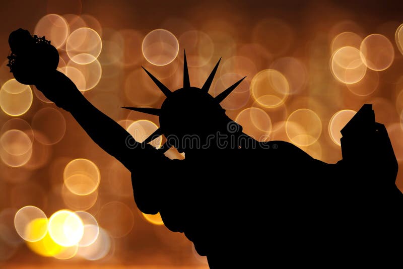 Statue de la silhouette NY de la liberté illustration stock Statue de la silhouette NY de la liberté illustration stock