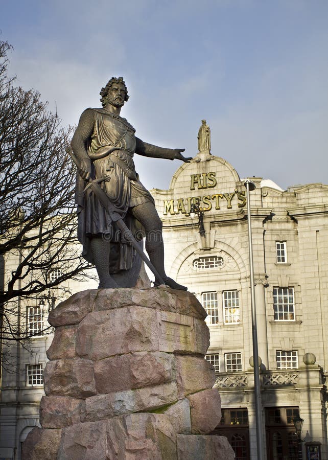 Statue De Sir William Wallace, Aberdeen, Ecosse Photo stock Image du