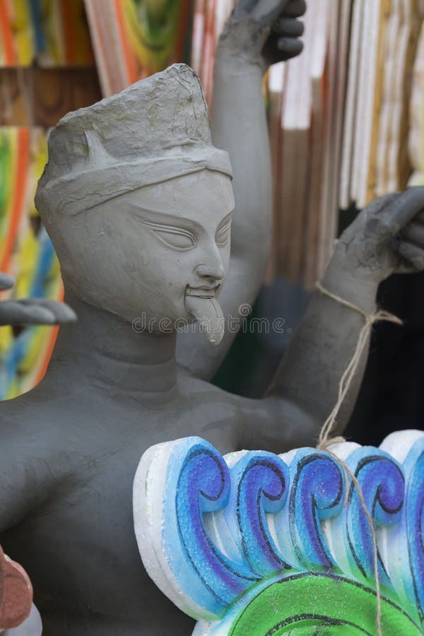 Statue dell'argilla che si preparano per il puja a Kumartuli, Calcutta, India di durga fotografie stock Statue dell'argilla che si preparano per il puja a Kumartuli, Calcutta, India di durga fotografie stock