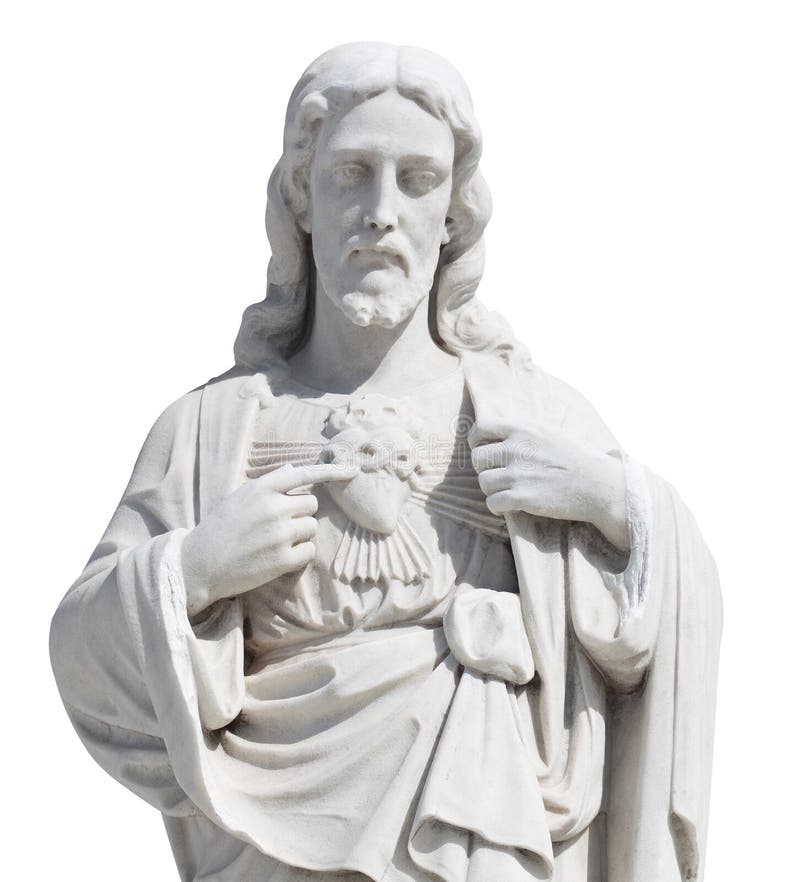 Statue des Jesus Christus getrennt auf Weiß lizenzfreie stockfotografie Statue des Jesus Christus getrennt auf Weiß lizenzfreie stockfotografie