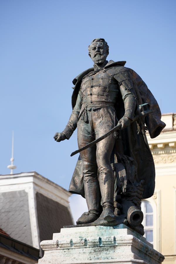 Statue du Général Klapka images libres de droits Statue du Général Klapka images libres de droits