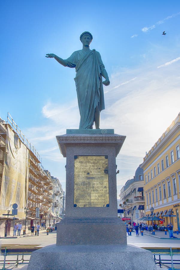 Statue Of Duc De Richelieu In Odessa. Ukraine Stock Image Image of