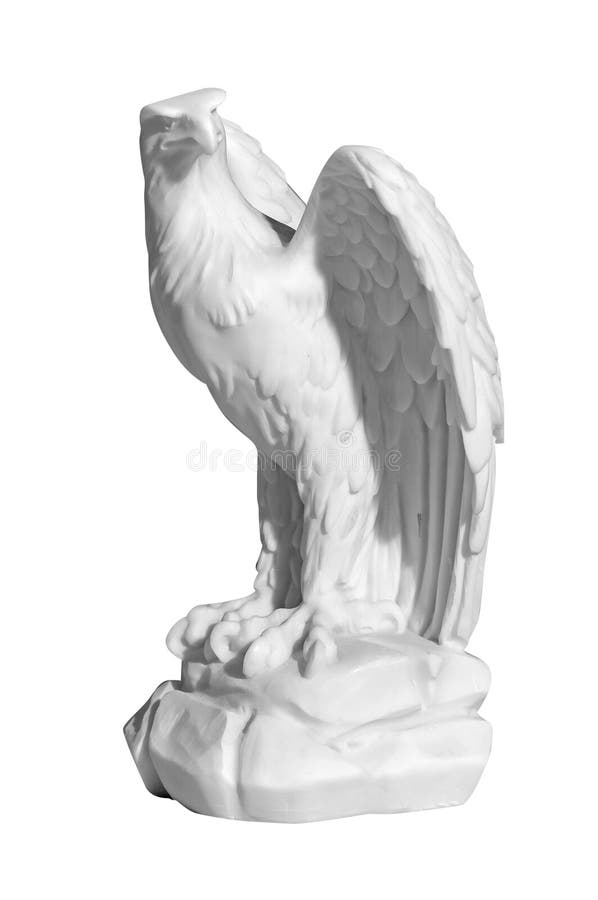 Statue of an Eagle on a White Background Stock Photo Image of feather