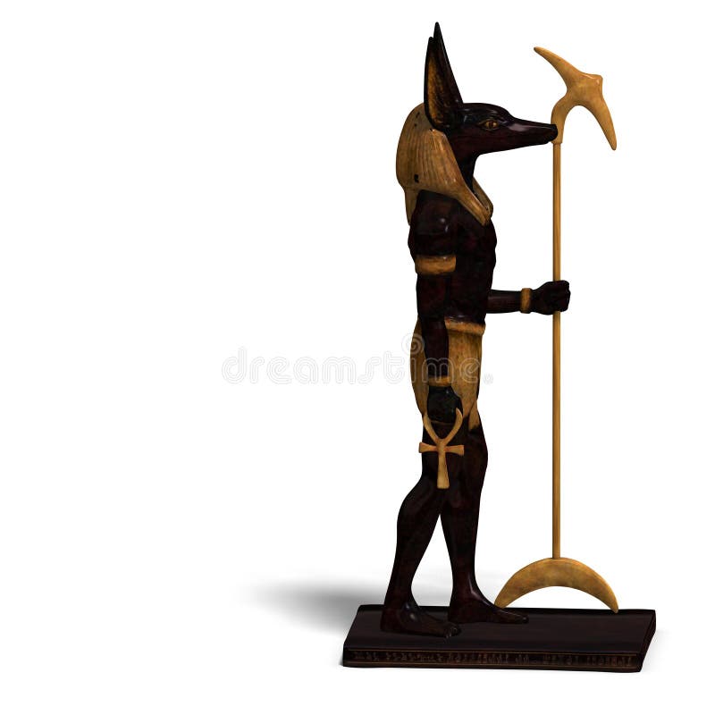 Statue of egyptian god anubis