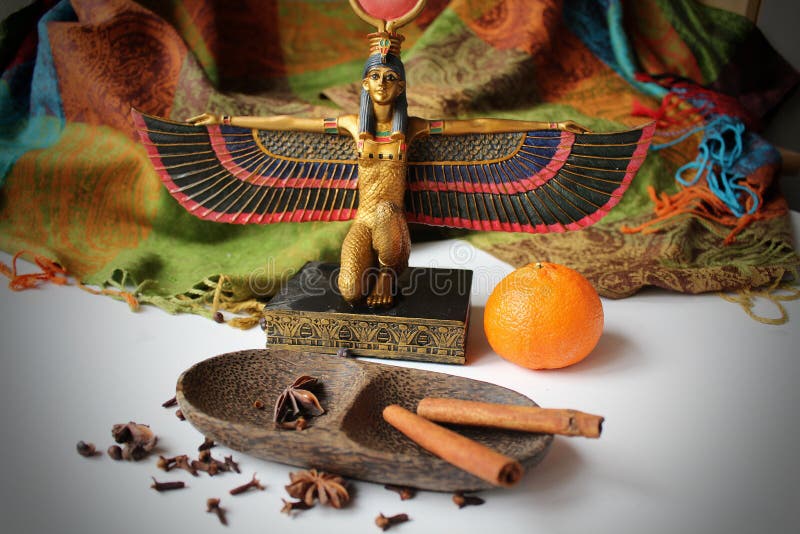 Statue of Egyptian goddess Eset royalty free stock image Statue of Egyptian goddess Eset royalty free stock image