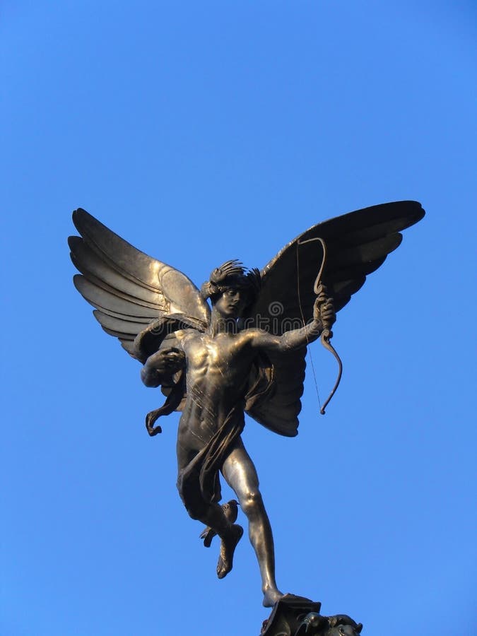 Statue Of Eros In Piccadilly Circus - London Stock Image ...