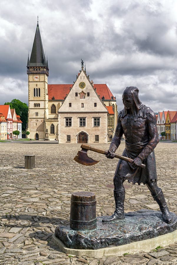 Socha kata ve městě Bardejov, Slovensko