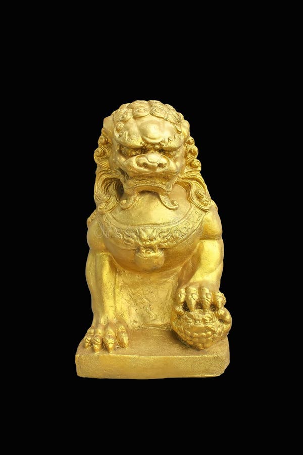 Statue of female guardian lion