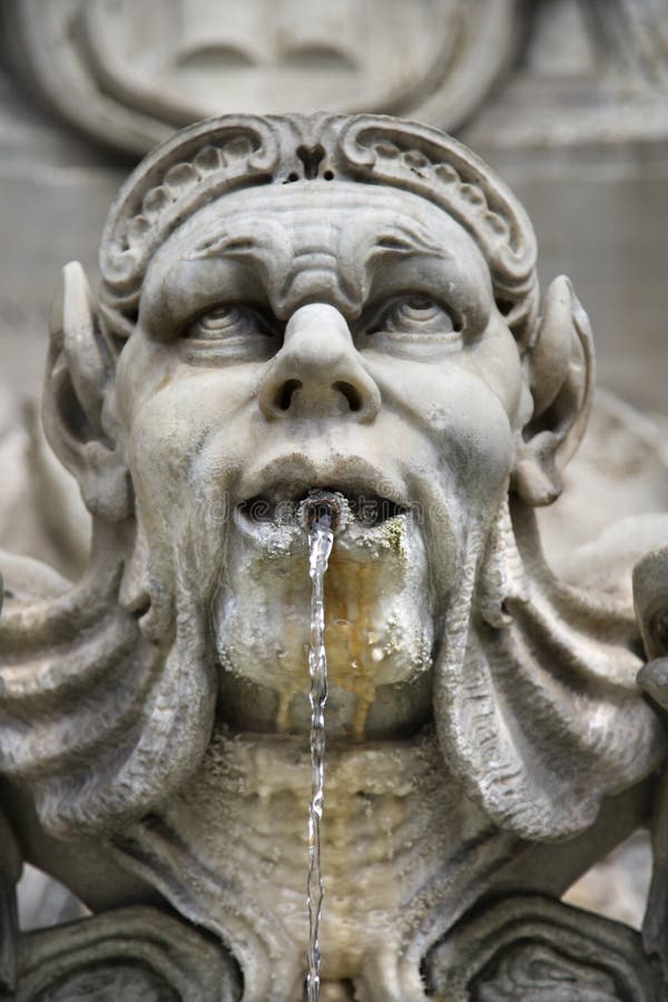 Statue Fountain in Rome, Italy. Stock Image Image of vacation