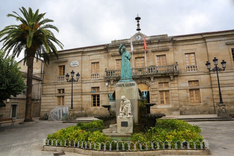 Statue of Fray Salvado in Tui, Galicia, Spain