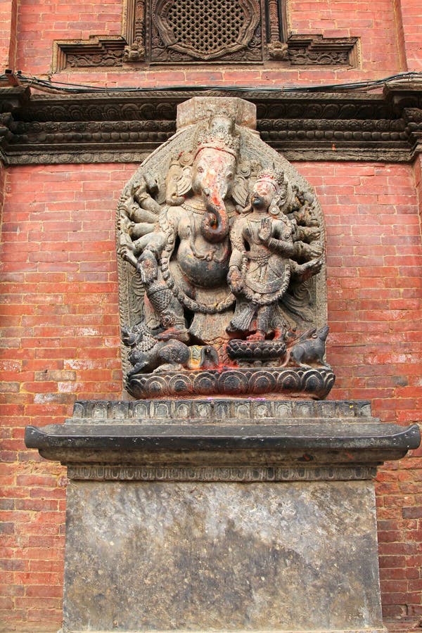 Statue Of Ganesha Outside Sundari Chowk in Patan, Nepal