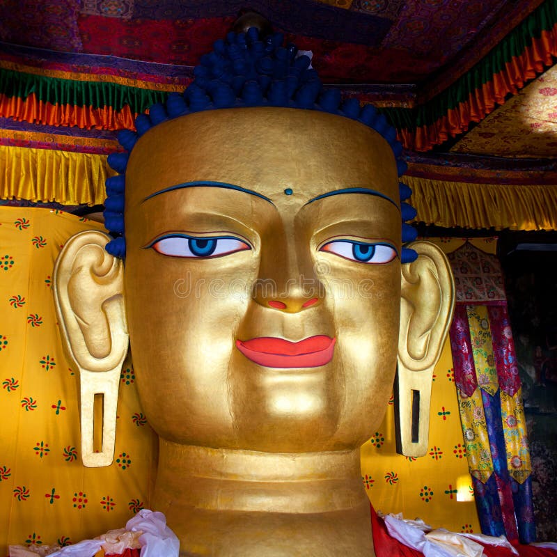 Statue of Gautama Buddha at Shey Gompa in Leh, Ladakh, India