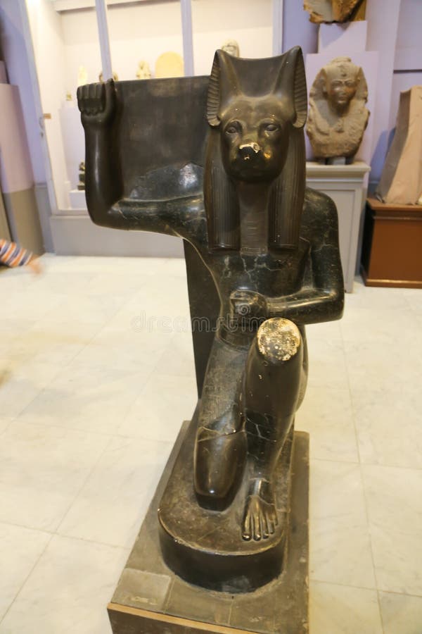 Statue of God Anubis inside Cairo Museum royalty free stock images Statue of God Anubis inside Cairo Museum royalty free stock images