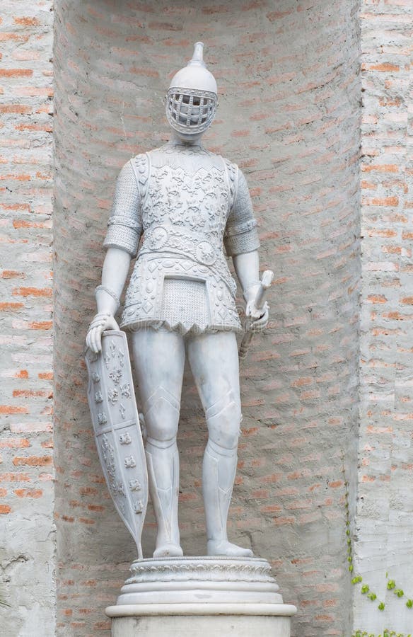 Statue of Greek Hero Menelaus Holding Patroclus in Florence Stock Photo
